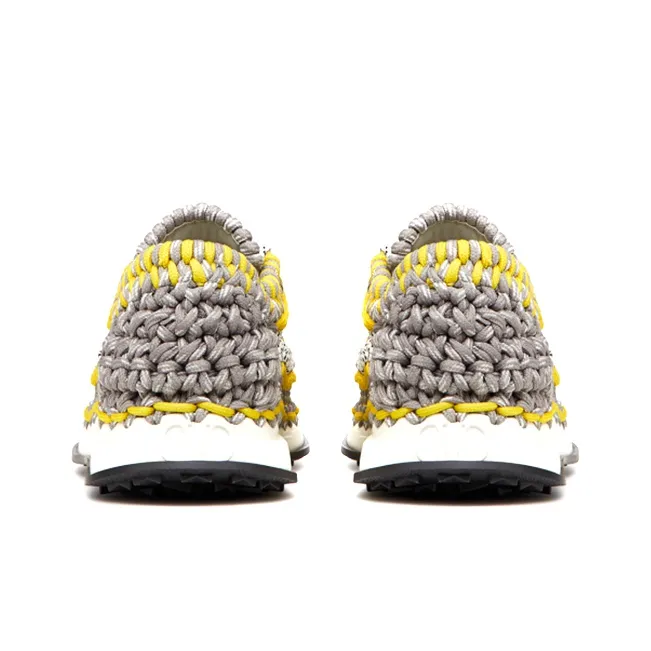 Valentino Crochet Sneakers 'Yellow'-4