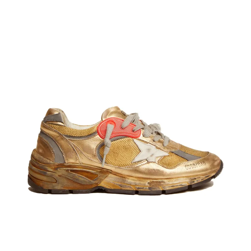 Golden Goose Running Sole Distressed-effect Sneakers-1