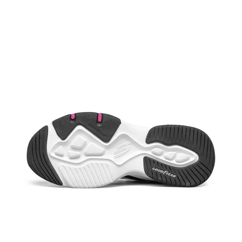 Skechers D'Lites 4.0 Low Running Shoes Gs White/Black/Pink Women's-4