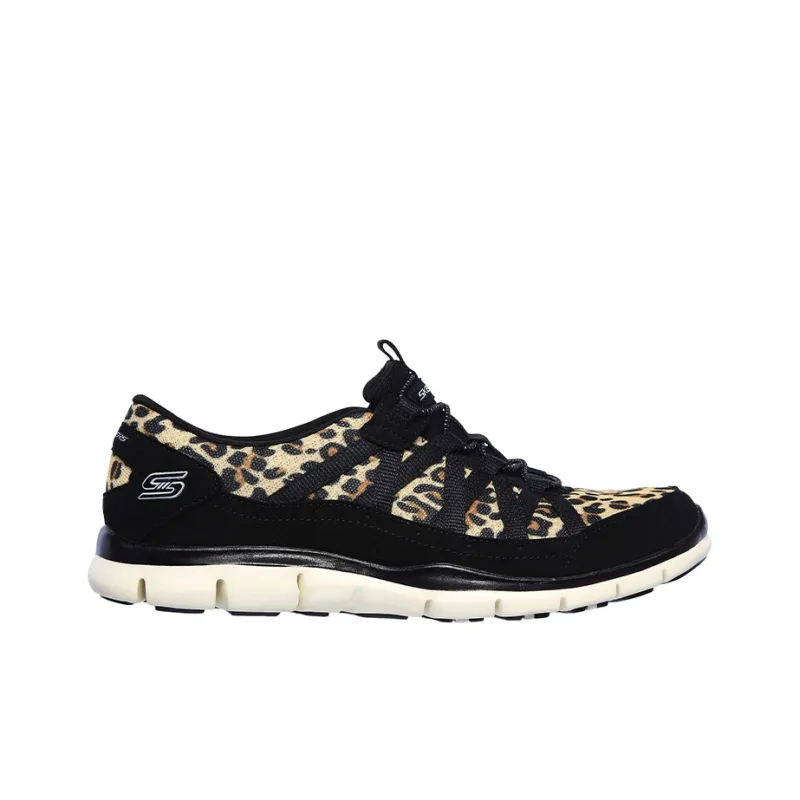 Skechers Gratis Low Top Running Shoes Black/Brown Women's-1