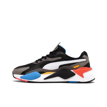 PUMA RS-X 3 Puzzle Cushioned Slip-Resistant Low-Top Casual Shoes Men's Gray Blue