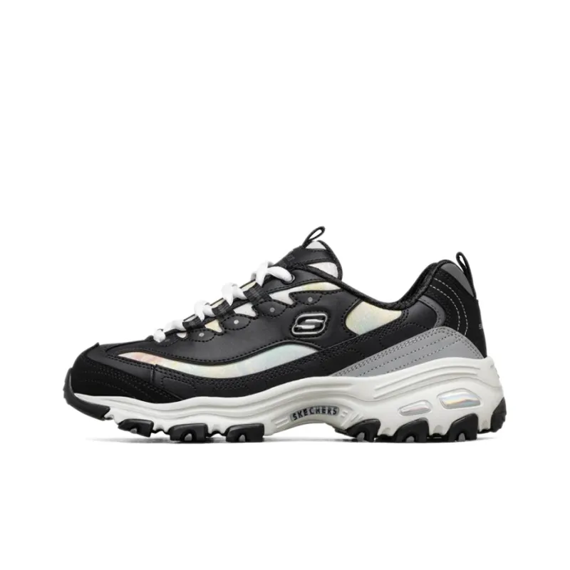 Skechers D'lites 1.0 Running Shoes Black/White/Grey Women's-0