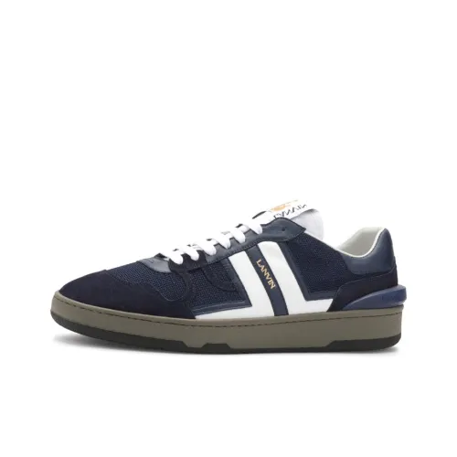 Lanvin Clay Casual Shoes Men Low-Top Marine Blue