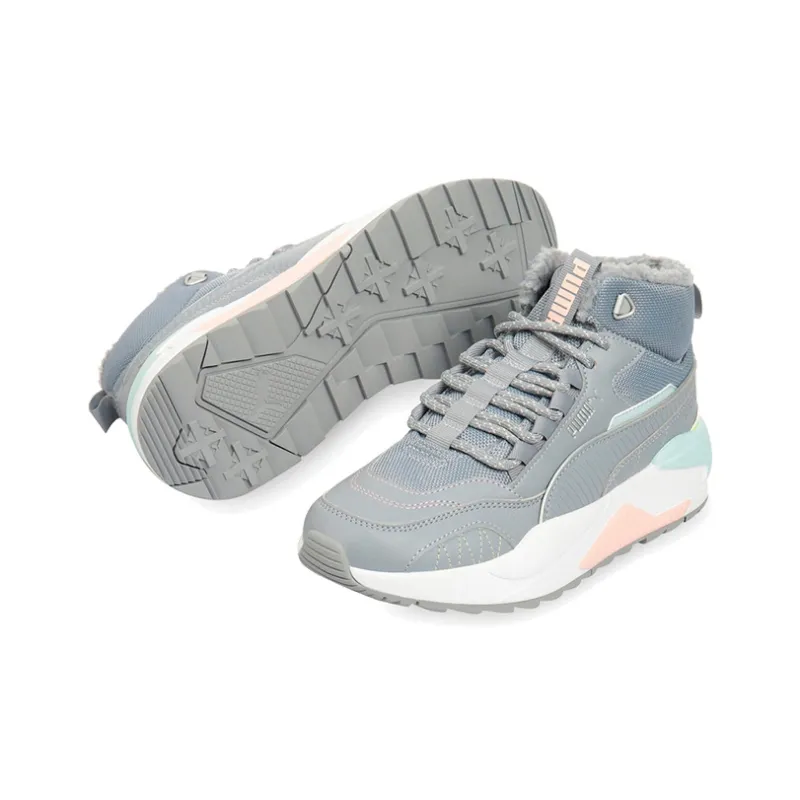 PUMA X ray 2 Square Mid Reflective White/Grey/Green Mid Running Shoes-2