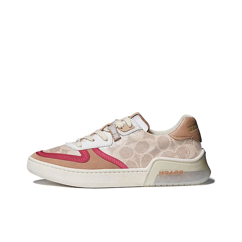 COACH CitySole Court Cushioned Anti-Slip And Wear-Resistant Lightweight Low-Top Sports Casual Shoes Women's Light Brown-0