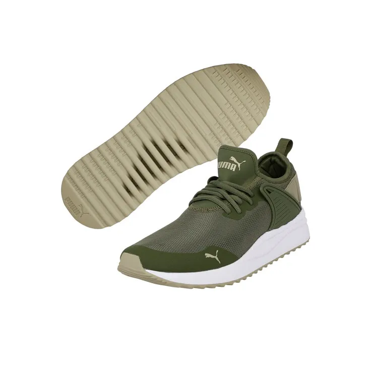 PUMA Pacer Next Cage Anti-Slip Wear-Resistant Low-Top Social Casual Shoes Women's Army Green-3