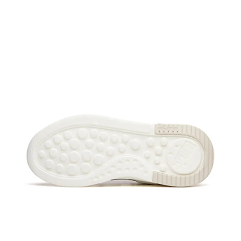 ANTA Casual Shoes Women's Low Top Ivory White/Mud Gray-4