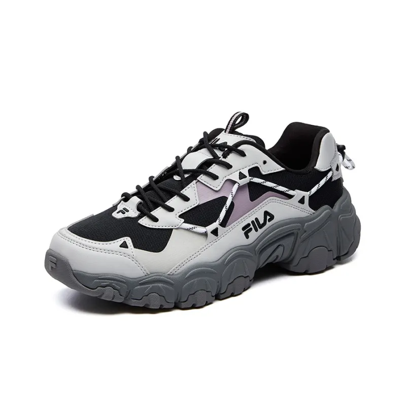 FILA Fluid Low Tops Sports Shoe Black Gray Women's-1