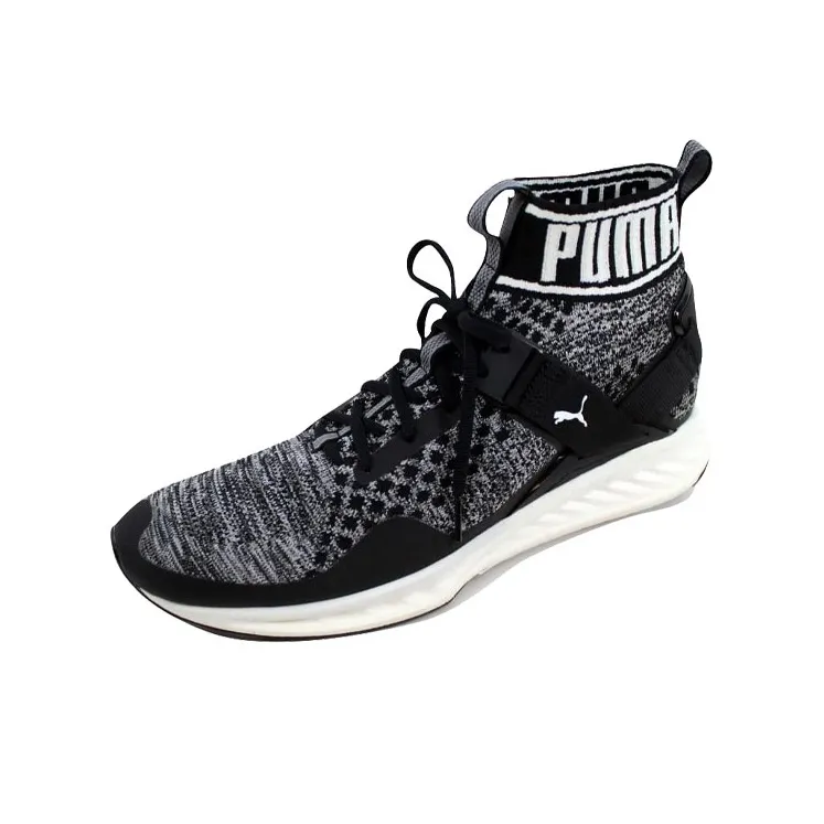 PUMA Ignite EvoKnit Black/Quiet Shade White-2