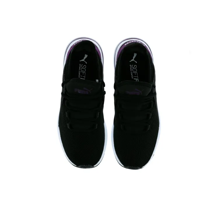PUMA Electron Street SoftFoam Low Top Running Shoes Black/Purple-2