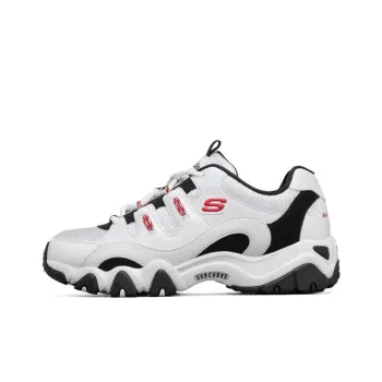 Skechers D'LITES 2.0 Cushioned Wear Resistant Breathable Low Top Casual Shoes Women's White Blue Red
