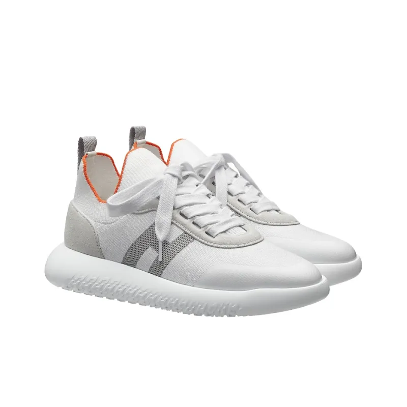 HERMES Crew Anti Slip Wear Resistant Low Top Casual Shoes Women's White Gray-2