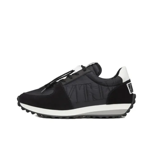 Valentino Roller Casual Shoes Men Low-Top Black White Gray