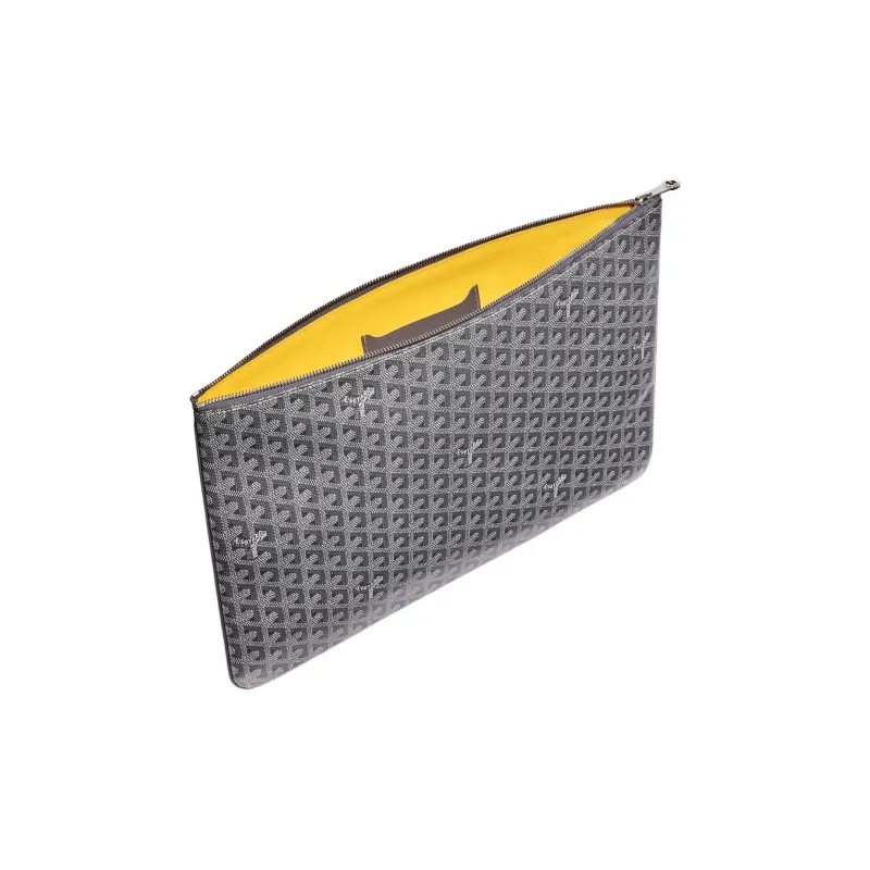 GOYARD SENAT Canvas With Leather Toiletry Bags Storage Bags Clutch Large Size Unisex 11 Colors-31