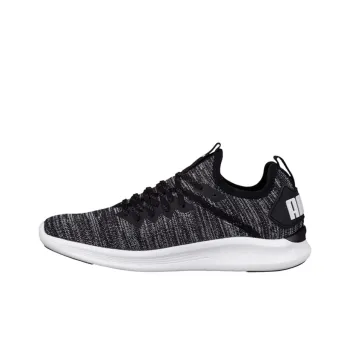 PUMA Ignite Flash Evoknit Low Running Shoes Black/Grey Women's
