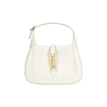 GUCCI Jackie 1961 Leather Crescent Shoulder Bag Shoulder Bag Crossbody Bag Women's White