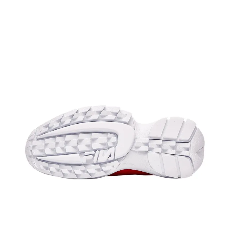 FILA Disruptor Cushioning Anti Slip Wear Resistant Breathability High Top Athletic Shoes Women's Red-4
