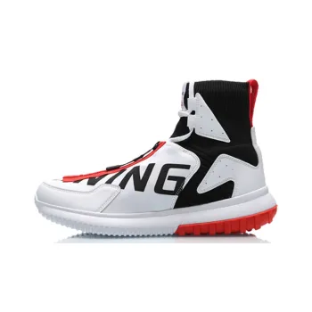 LiNing Influential High Top Casual Shoes Men's Black White