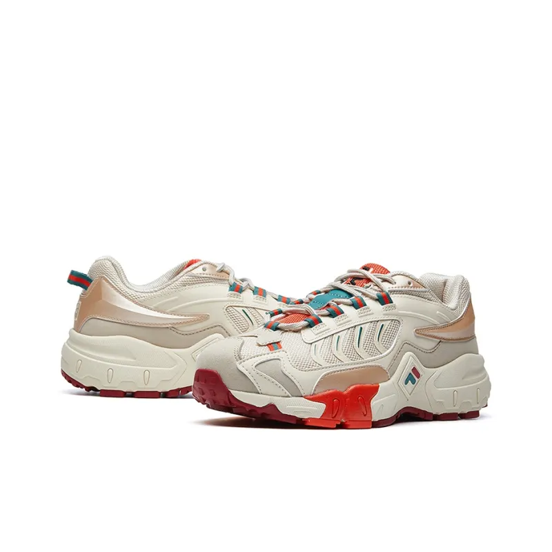 FILA Ravagement Cushioning Breathable Lightweight Low Top Casual Shoes Women's Beige-4