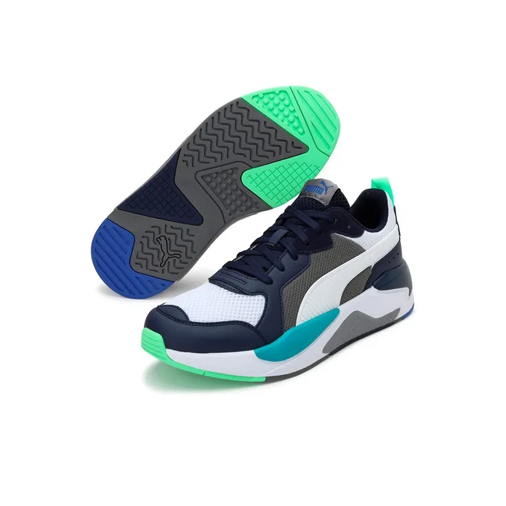 PUMA X Ray Low Top Running Shoes Blue/Green-2