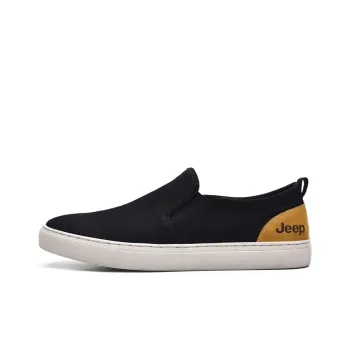 Jeep Cushioning Rebound Abrasion Resistant Lightweight Breathable Slip Resistant Low Top Casual Shoes Men's Black
