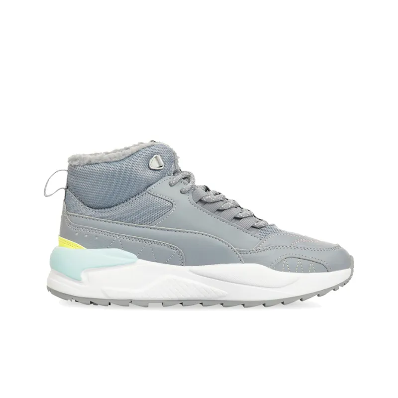 PUMA X ray 2 Square Mid Reflective White/Grey/Green Mid Running Shoes-1