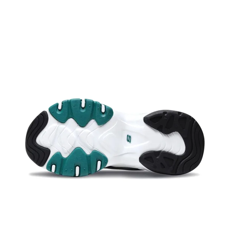 Skechers D'Lites 3.0 Low Running Shoes Black/White/Green-4
