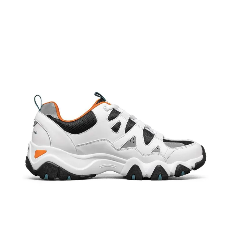 Skechers D'LITES 2.0 Casual Shoes Men Low-Top White/Black/Orange-1