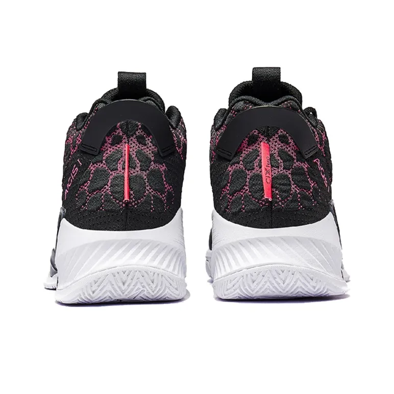 XTEP Cushioning Anti Slip And Wear Resistant Mid Top Sports Casual Shoes Black White Pink-3