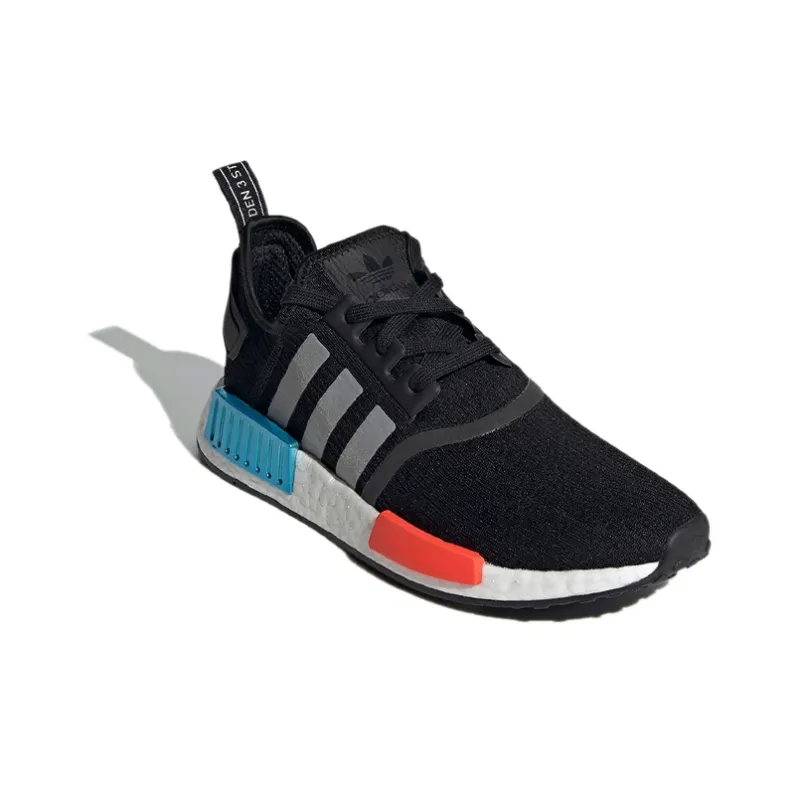 Adidas Nmd R1 Black Silver Solar Red-2