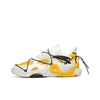 Anta Cushioning Anti Slip And Wear Resistant Balance Low Top Casual Shoes Men's White Yellow