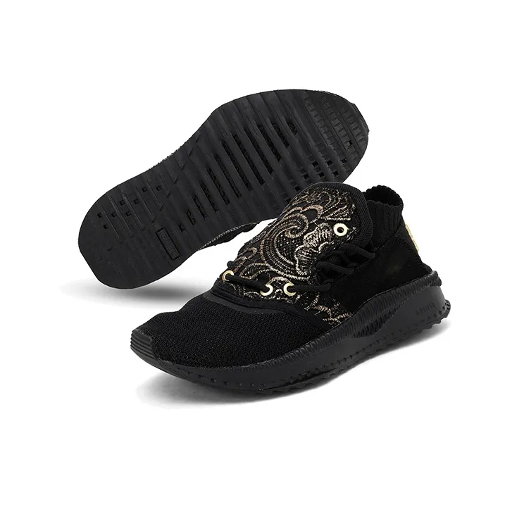 PUMA Tsugi Low Running Shoes Black/Gold Women's-4