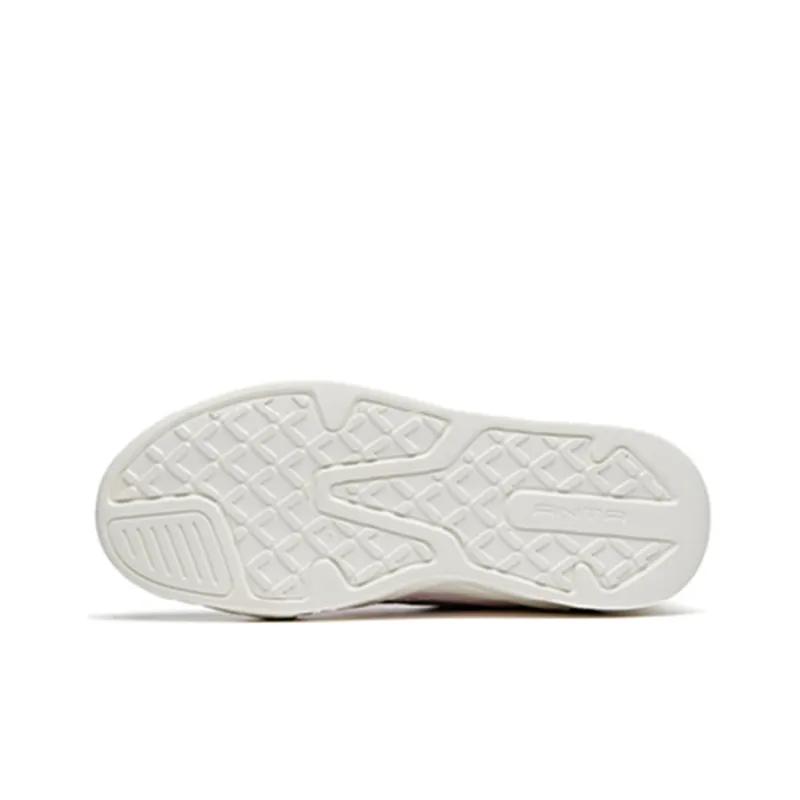 Anta Ins Cushioning Anti Slip And Wear Resistant Low Top Sports Casual Shoes Women's White Blue-3