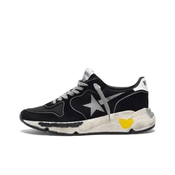 Golden Goose Running Sole Low Top Casual Shoes Men's Black White Yellow