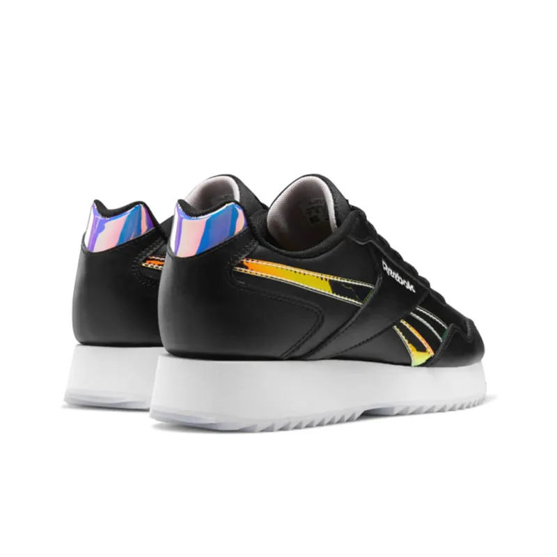 Reebok Royal Glide Casual Shoes Women's Low Top Black/White/Yellow-4