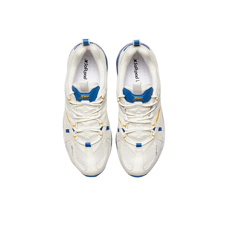 XTEP Air Cushion 2.0 Anti Slip Wear Resistant Low Top Sports Casual Shoes Men's White Blue-3