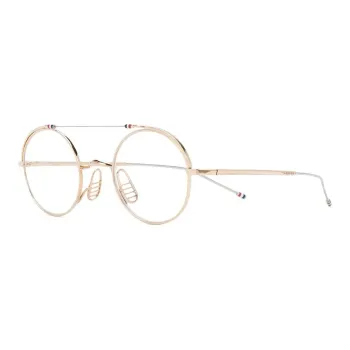 THOM BROWNE· Oval Eyeglass Frames Unisex Gold