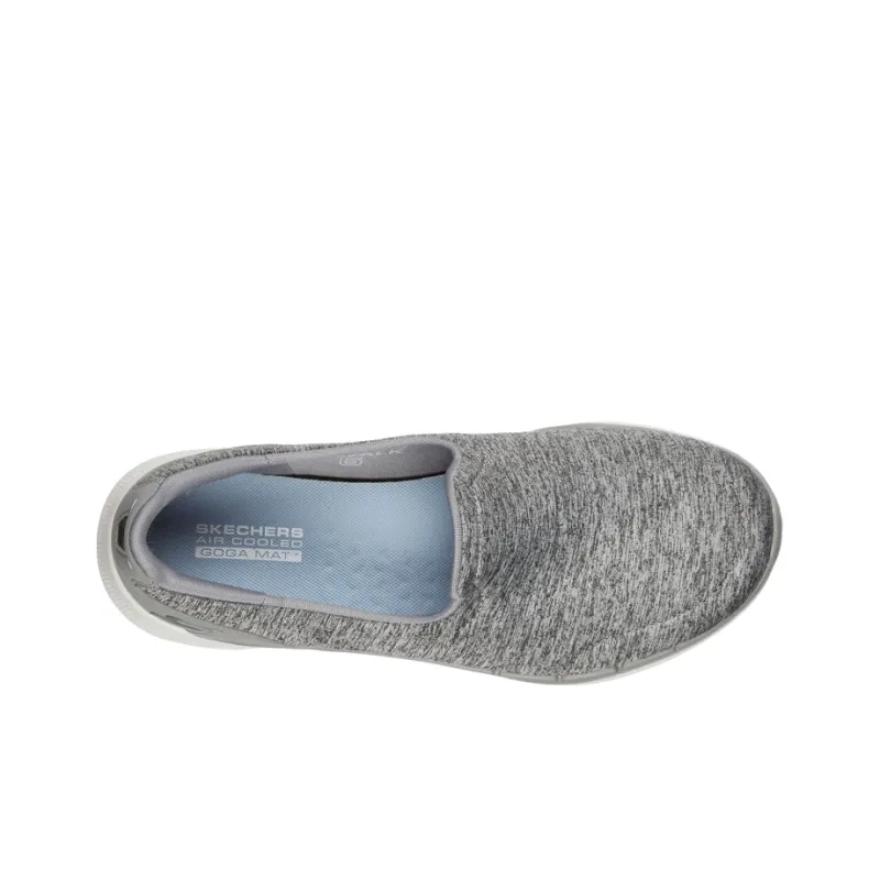 Skechers Go Walk 6 Grand Horizon Breathable And Wear-resistant Low-Top Casual Shoes Women's Gray-3