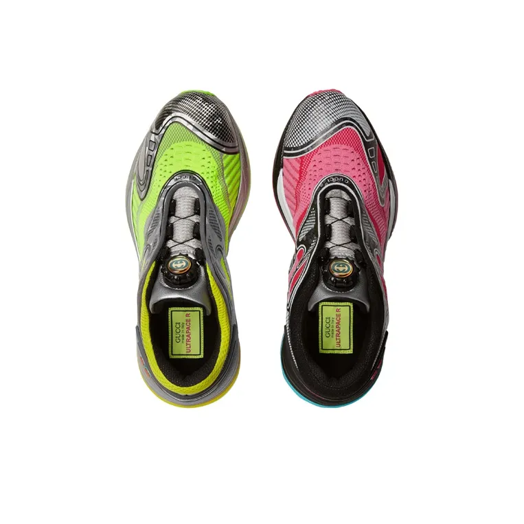 GUCCI Women's Ultrapace R 'Mismatched - Neon Pink Yellow'-3