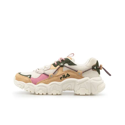 FILA FUSION Cat Claw Casual Shoes Women's Low-Top White/Yellow/Pink/Green