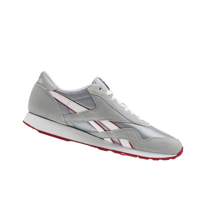Reebok Classic Nylon Casual Shoes Men Low Top Gray/Red-3