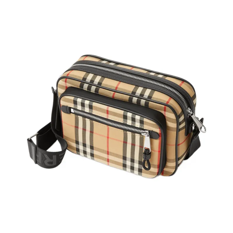 Burberry Vintage Calfskin Camera Bag Shoulder Bag Crossbody Bag Unisex Archive Yellow-4