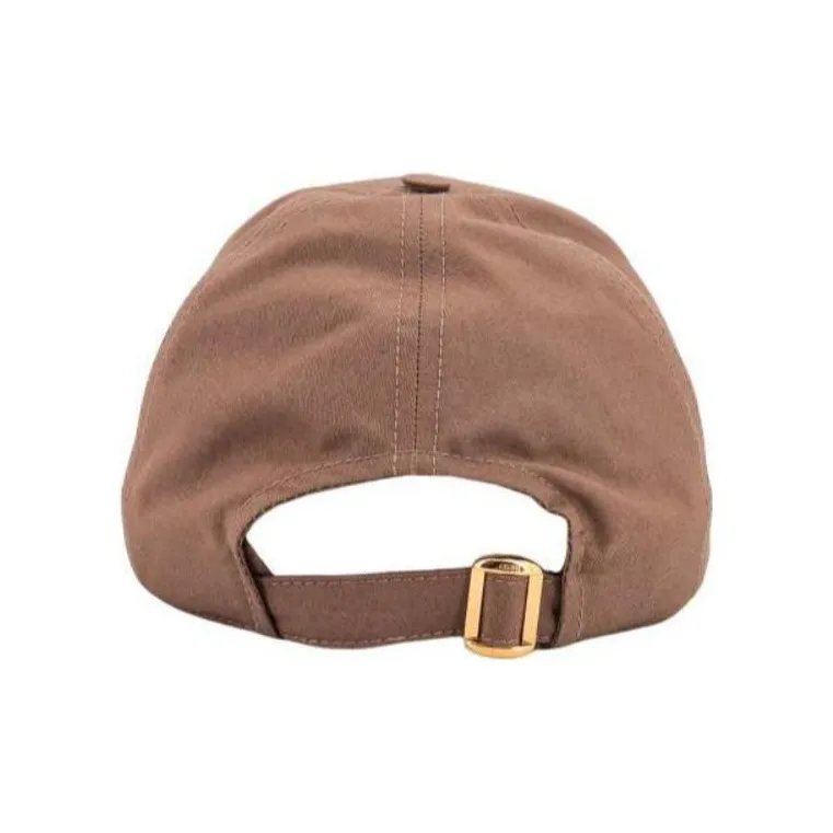 CELINE Cotton Baseball Caps Women's Brown-2