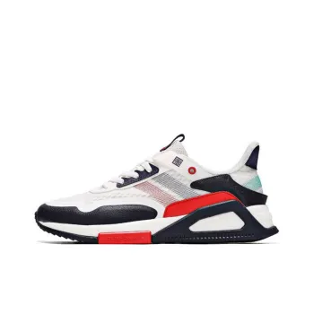361° Breathable Low-Top Sports Casual Shoes Men's White Blue Orange
