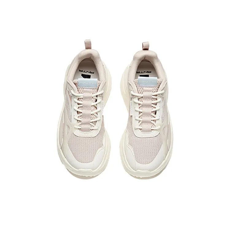 Anta Life Collection MIX Fission Cushioning Anti Slip And Wear Resistant Low Top Sports Casual Shoes Women's Ecru-3