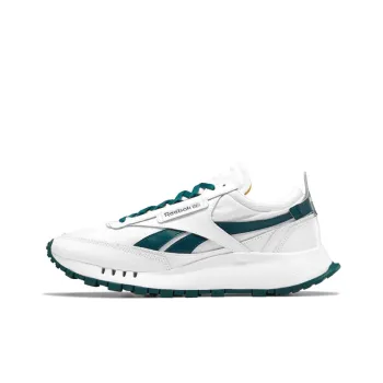Reebok Classic Leather Legacy Durable Breathable Low-Top Casual Shoes Unisex White Green