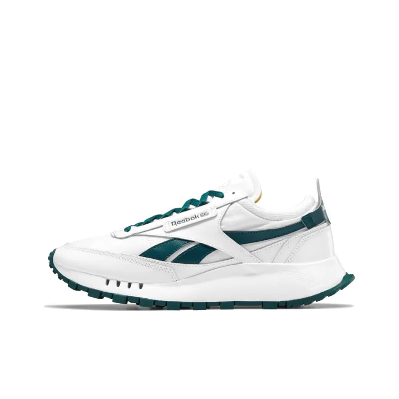 Reebok Classic Leather Legacy Durable Breathable Low-Top Casual Shoes Unisex White Green-0