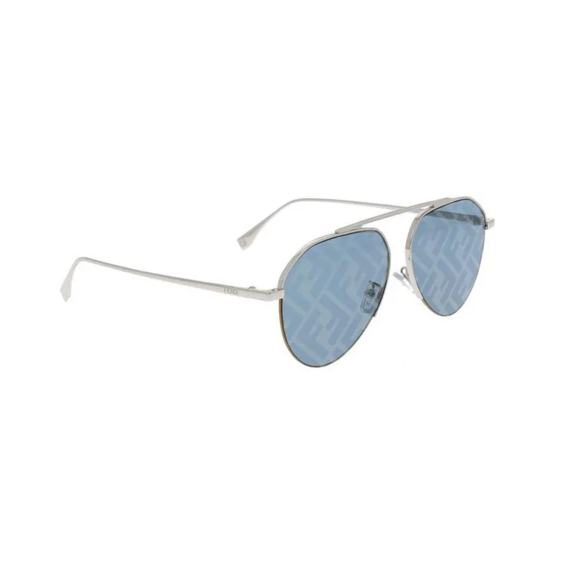FENDI Alloy Aviator Sunglasses Unisex Silver-2