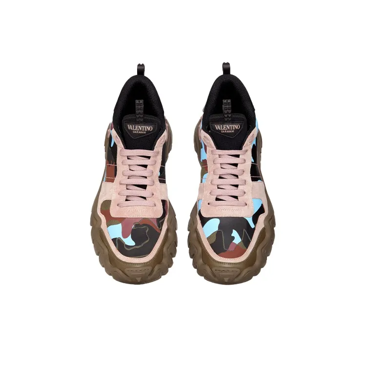 Valentino Rockrunner GARAVANI Lightweight Low Top Casual Shoes Men's Brown-3