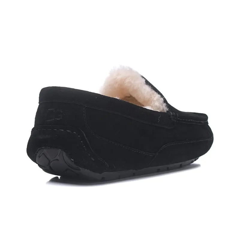 UGG Ascot Leather Slipper 'Black'-4
